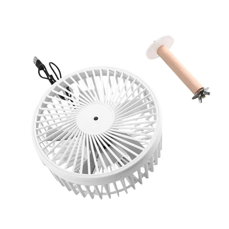 ABMR-Pet Cooling Fan For Summer External Fixed Anti-Gnawing Cage Fan For Rabbits Chinchillas Adjustable Wind Speed