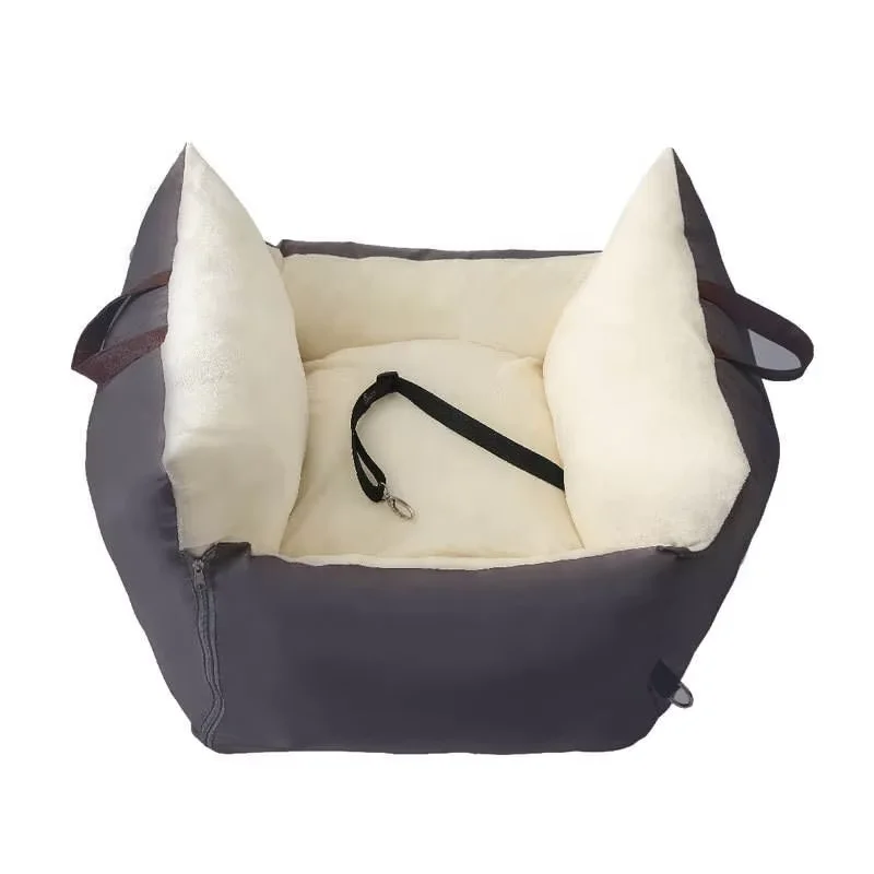 

Dog Car Booster Seat Travel and Outdoor Pet Bed Car Seat Removable Pillow & Safety Belt Washable Pet Sofa Bed