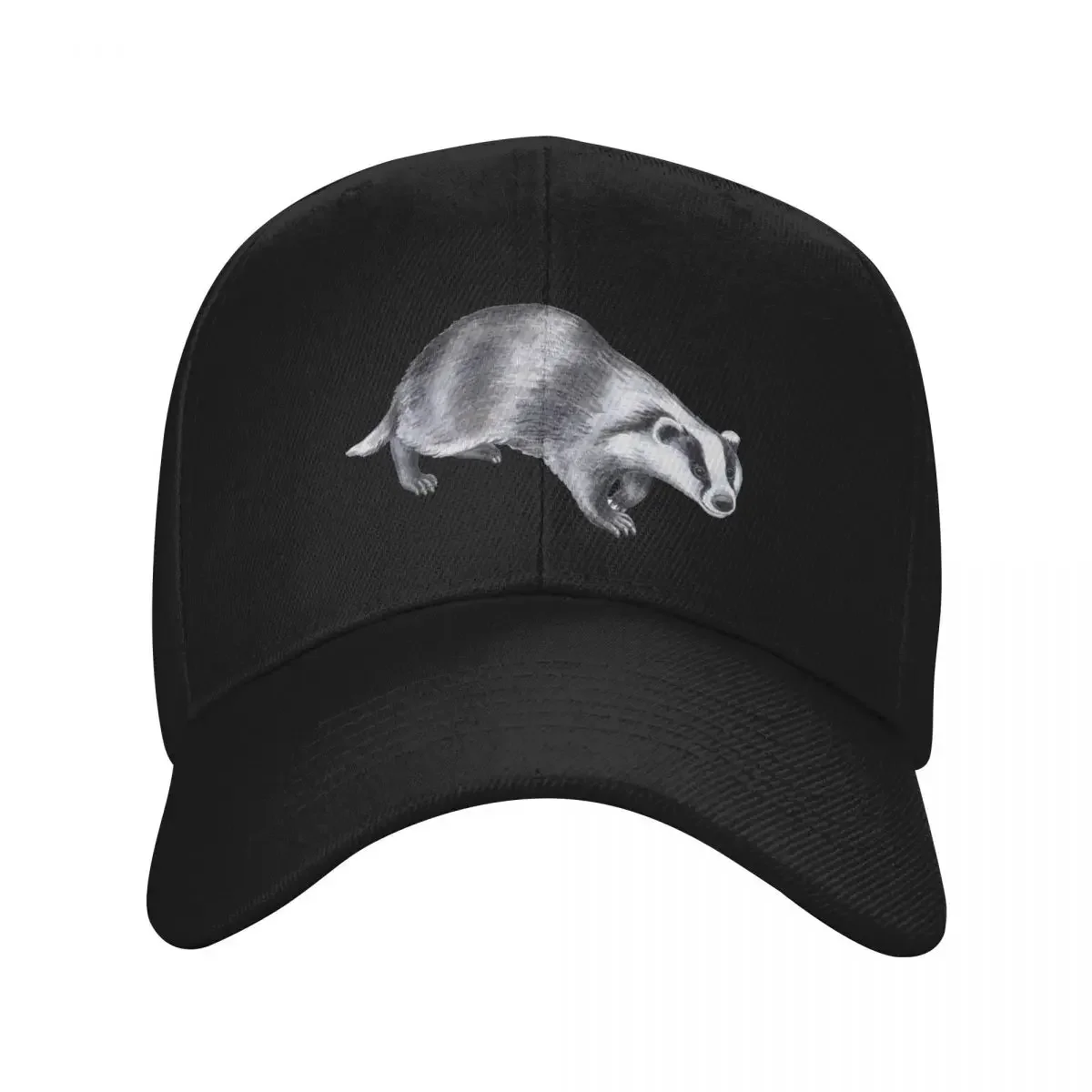 Badger animal watercolor hand drawn Baseball Cap cute western Hat Sunscreen Hat Man Luxury Luxury Woman Men's