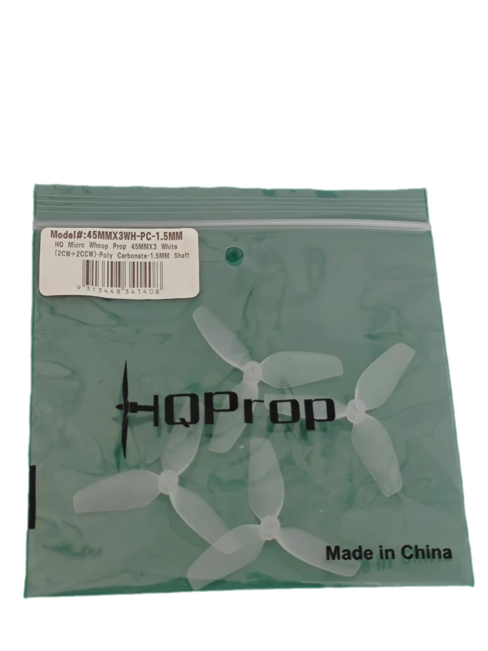 Hqprop 45mmx3 Grey Or White (2cw+2ccw)-poly Carbonate-1.5mm Shaft