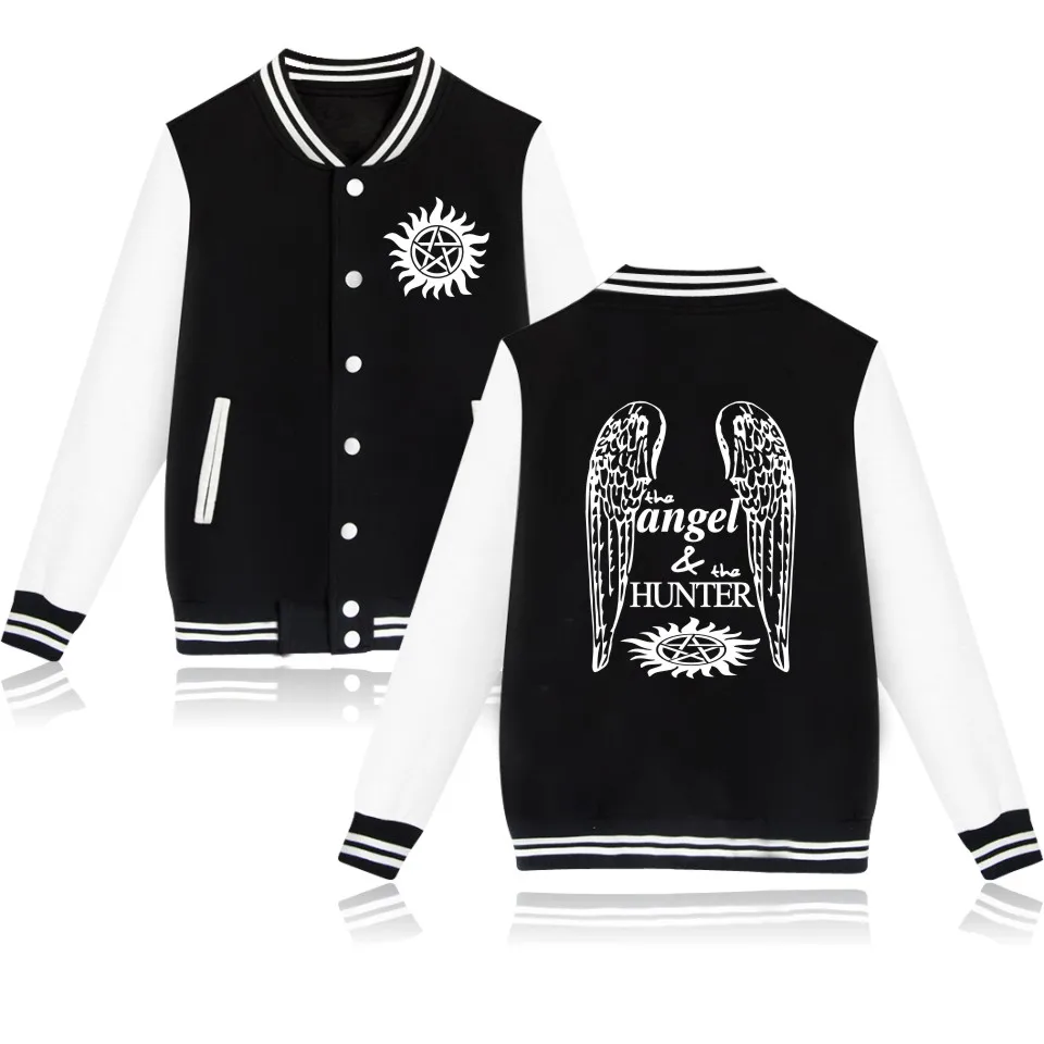 

Supernatural Baseball Jackets Bomber Jacket Men Women Unisex Sweatshirt Winchester Brothers Casual Hoodies Uniform Outwear Coat