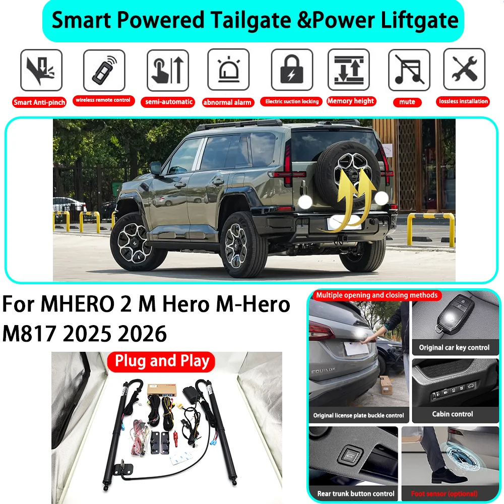 for MHERO 2 M Hero M-Hero M817 2025 2026 OEM Smart Automatic Powered Tailgate Electric Power Tailgate Lift Kit Key Close ﻿