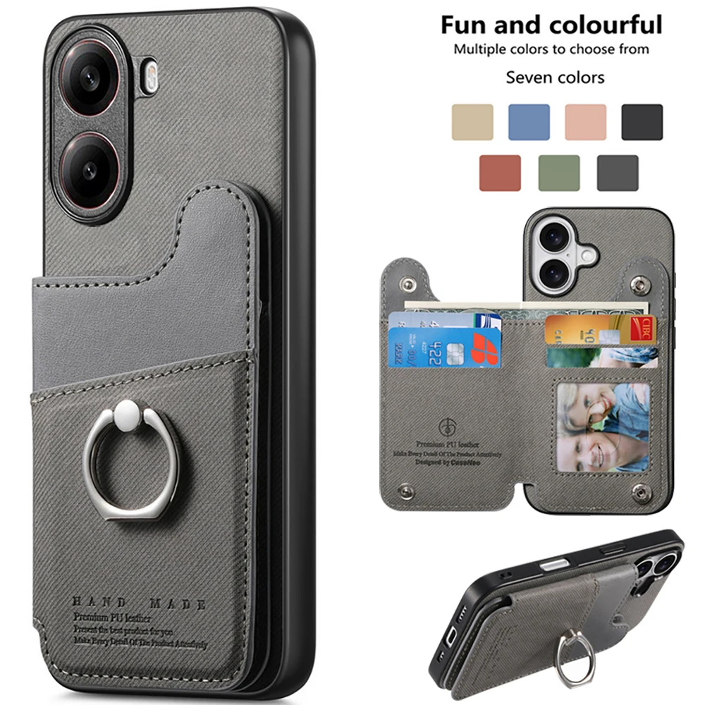 حافظة فاخرة لهاتف Poco M7 X7 Pro F7 5G 2025 محفظة جلدية RFID Funda لهاتف Xiaomi Poco X7 Pro غطاء خلفي Mi Phone C65 C 65 Etui