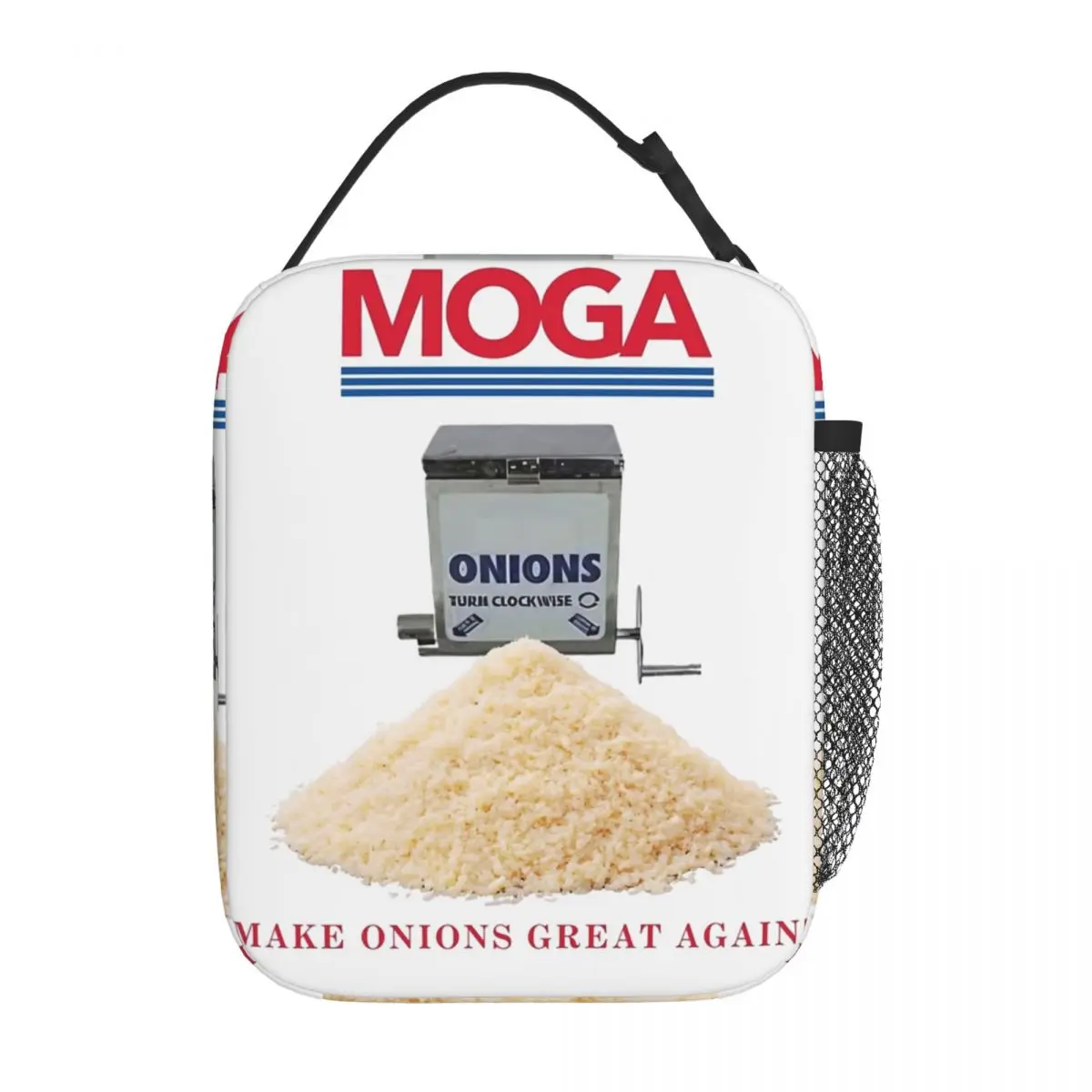 MOGA Make Onions Great Again Merch Insulated Lunch Bag Funny Satire Saying Food Storage Bag Portable Thermal Cooler Lunch Boxes