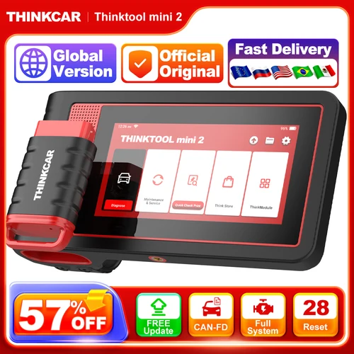 THINKCAR Thinktool Mini outils de Diagnostic de voiture système complet 28 réinitialisation mise à jour gratuite Scanner OBD2 codage ECU outil de numérisation bidirectionnelle