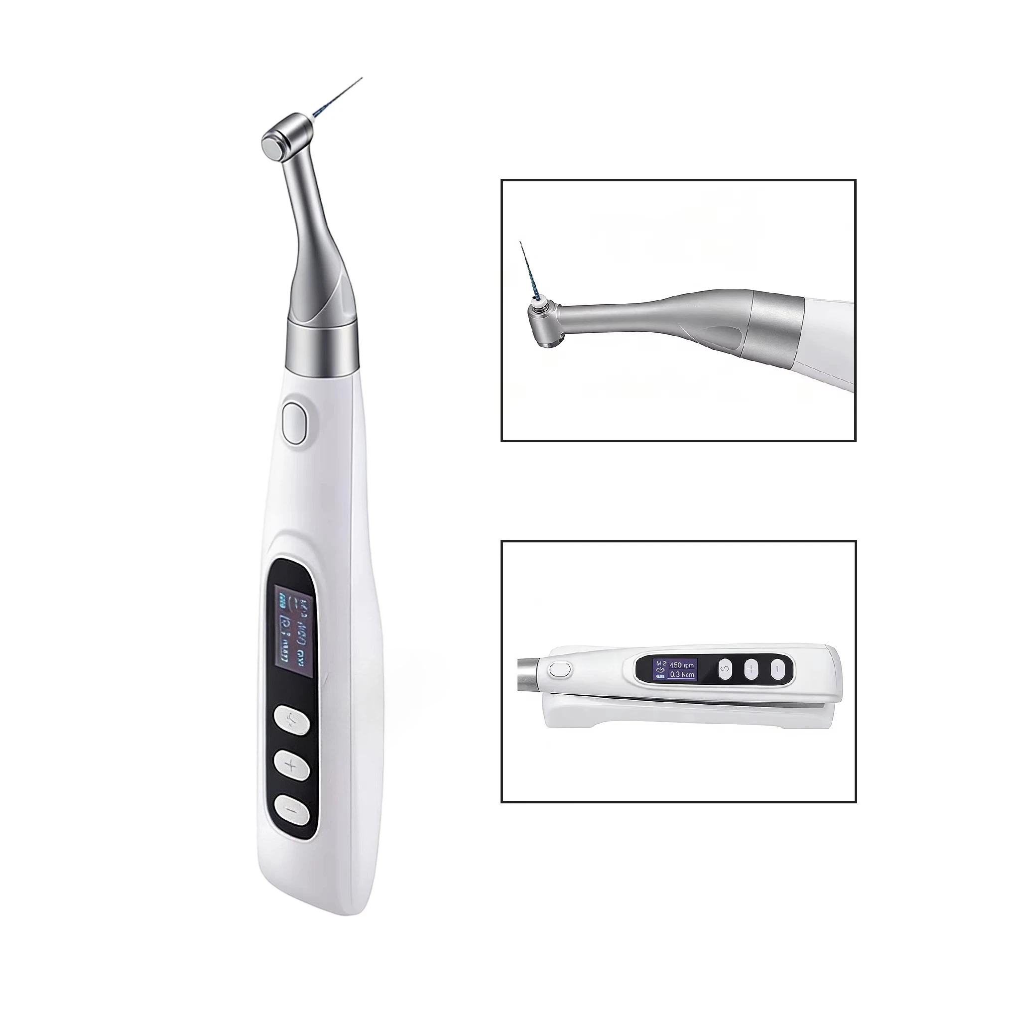 Wireless Dentl Endo Motor 16:1 Contra Angle Handpiece Rechargeable Root Canal Treatment Instrument with LED Display