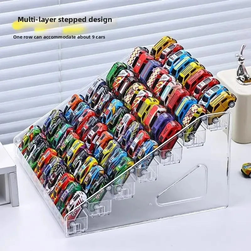 Transparente Acryl Legierung Spielzeug Auto Lagerung Rack Display-ständer Hot Wheels Parkplatz Spot Organizer Schmuck Zubehör Halter