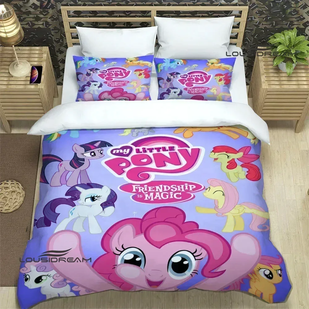 Cartoon My Little-P-Ponys Bedding Sets exquisite bed supplies set duvet cover bed comforter set bedding set luxury birthday gift