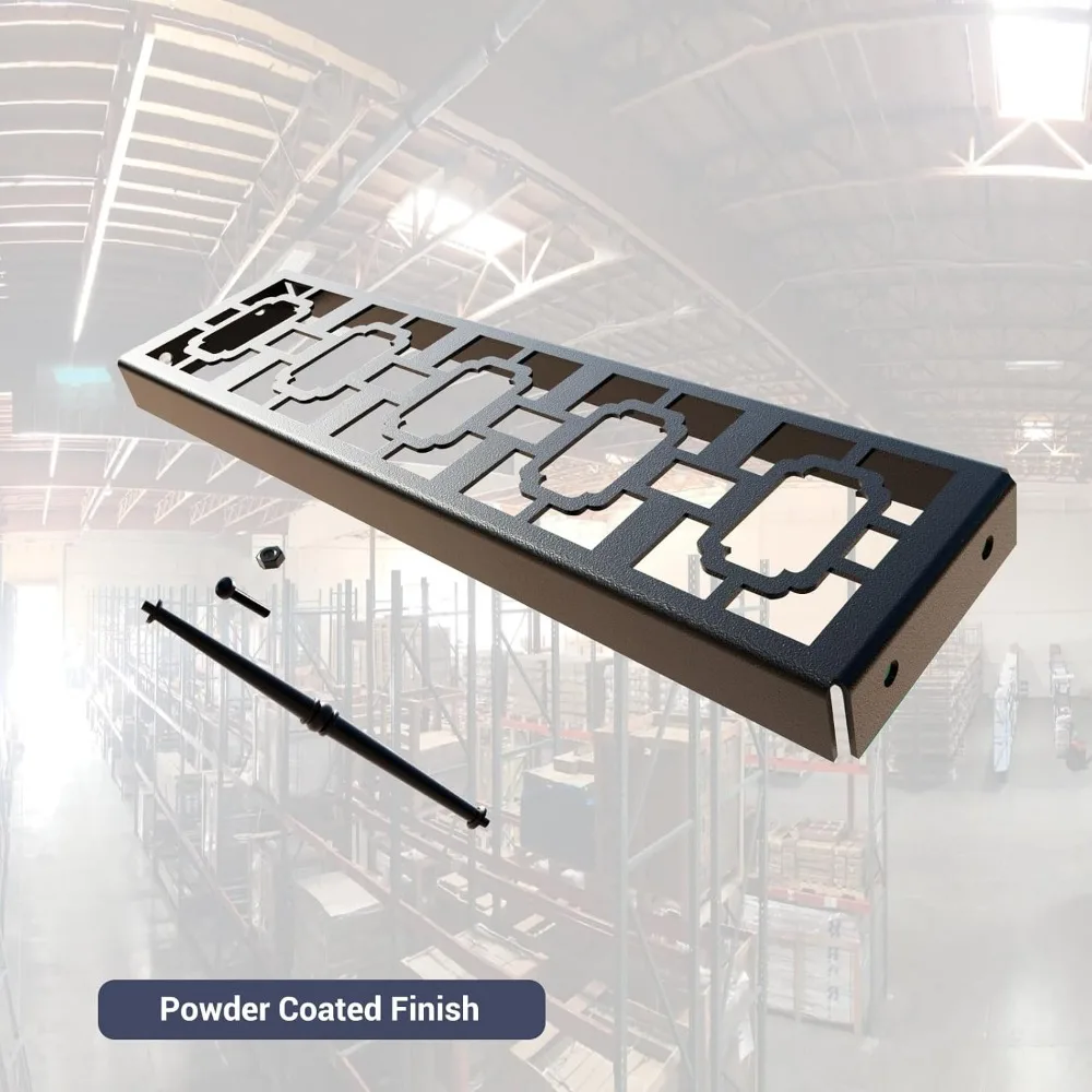 Gradini per scale da biblioteca in acciaio in stile vintage, kit di accessori da 9 pezzi, hardware con finitura nera per scale di libri