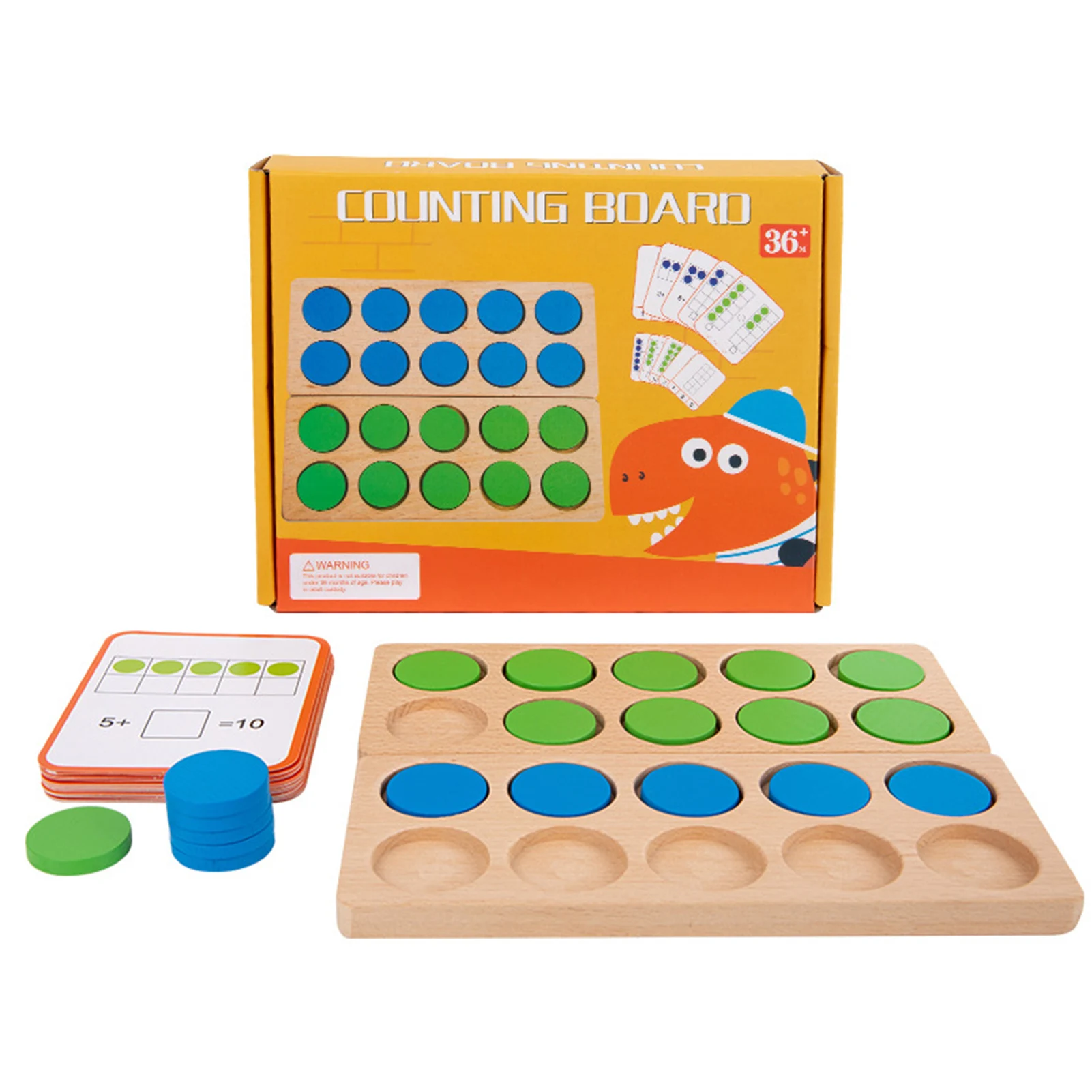 Wooden Ten Frame Activities Children's Early Education Montessori Toys