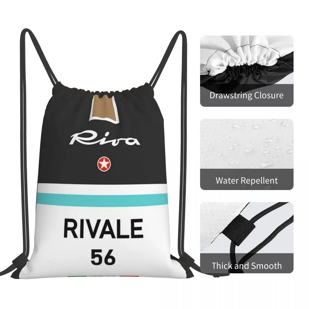 Rivale Riva Aquarama Italy French Riviera Monaco Vintage Backpacks Drawstring Bags Drawstring Bundle Pocket Storage Bag BookBag