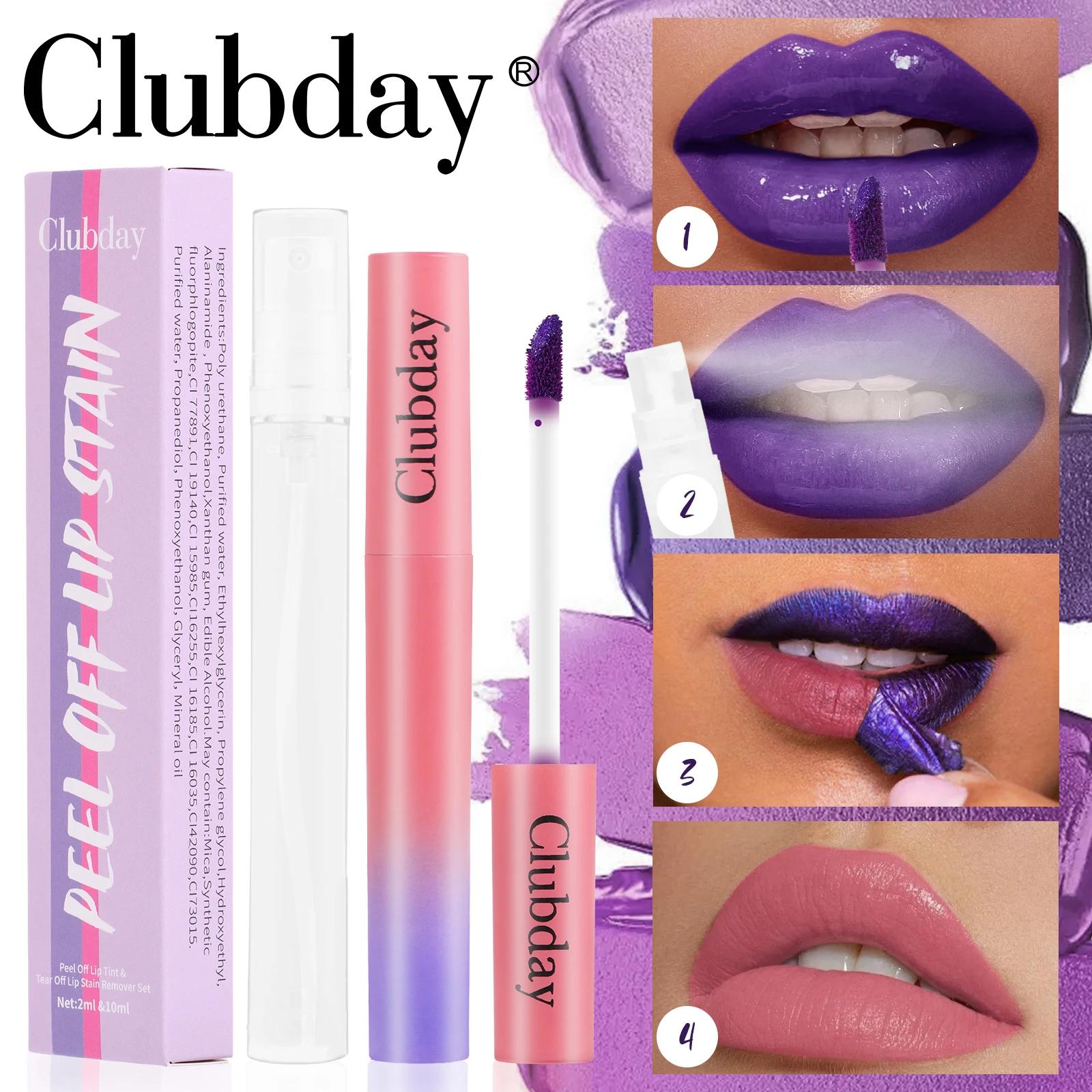 Clubday-lápiz labial para mujer, maquillaje Natural fácil de colorear, portátil, diario, novedad