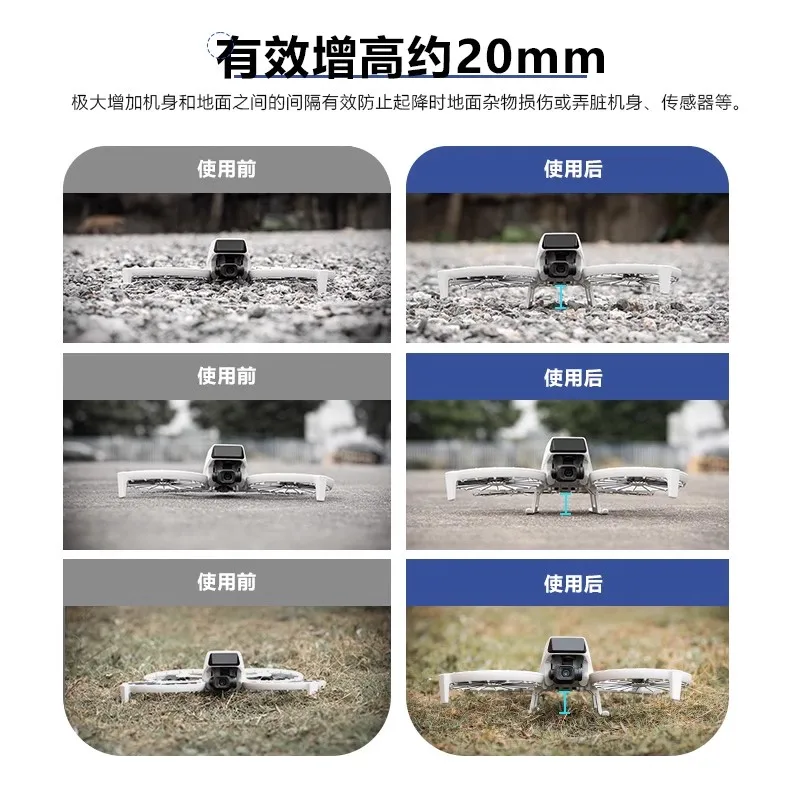 Train d'atterrissage jambes étendues pour Drone DJI FLIP, accessoires pliables, protection des pieds à dégagement rapide pour FLIP