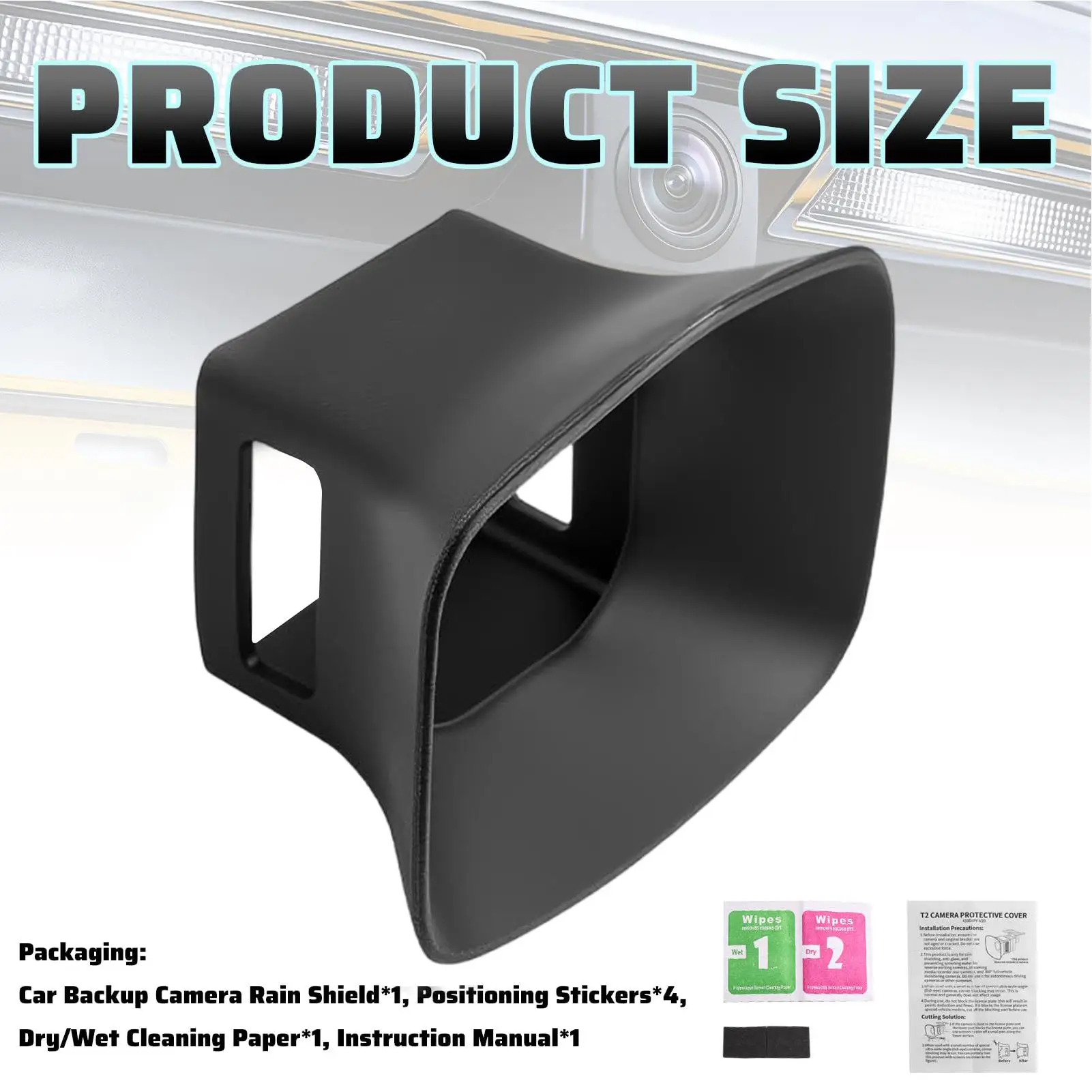 Silicone Rear Camera Rain Cover Universal Portable Silicone Shield Automobile Rain Accessories for Driver Truck RV Vehicle