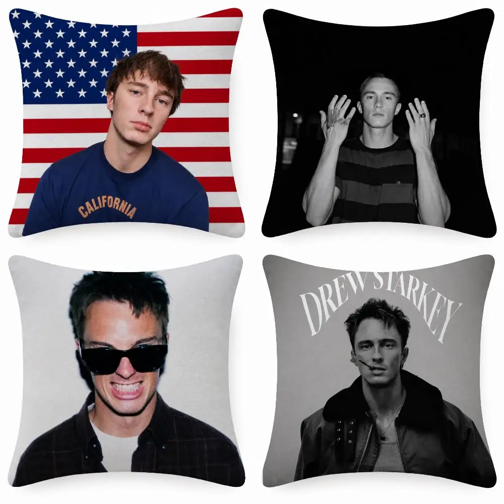 Celebrity Actor D-Drew Starkey Cushion Cover Soft Short Plush Anti-Mite Sofa Bedroom Den Car Dorm Decor Gifts