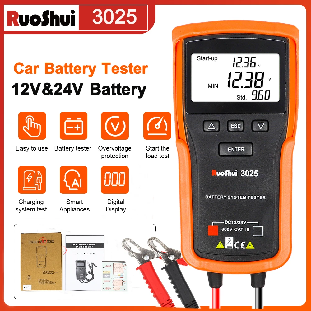 Testeur de batterie de voiture - Car Battery Load Tester Digital Cranking avis et prix
