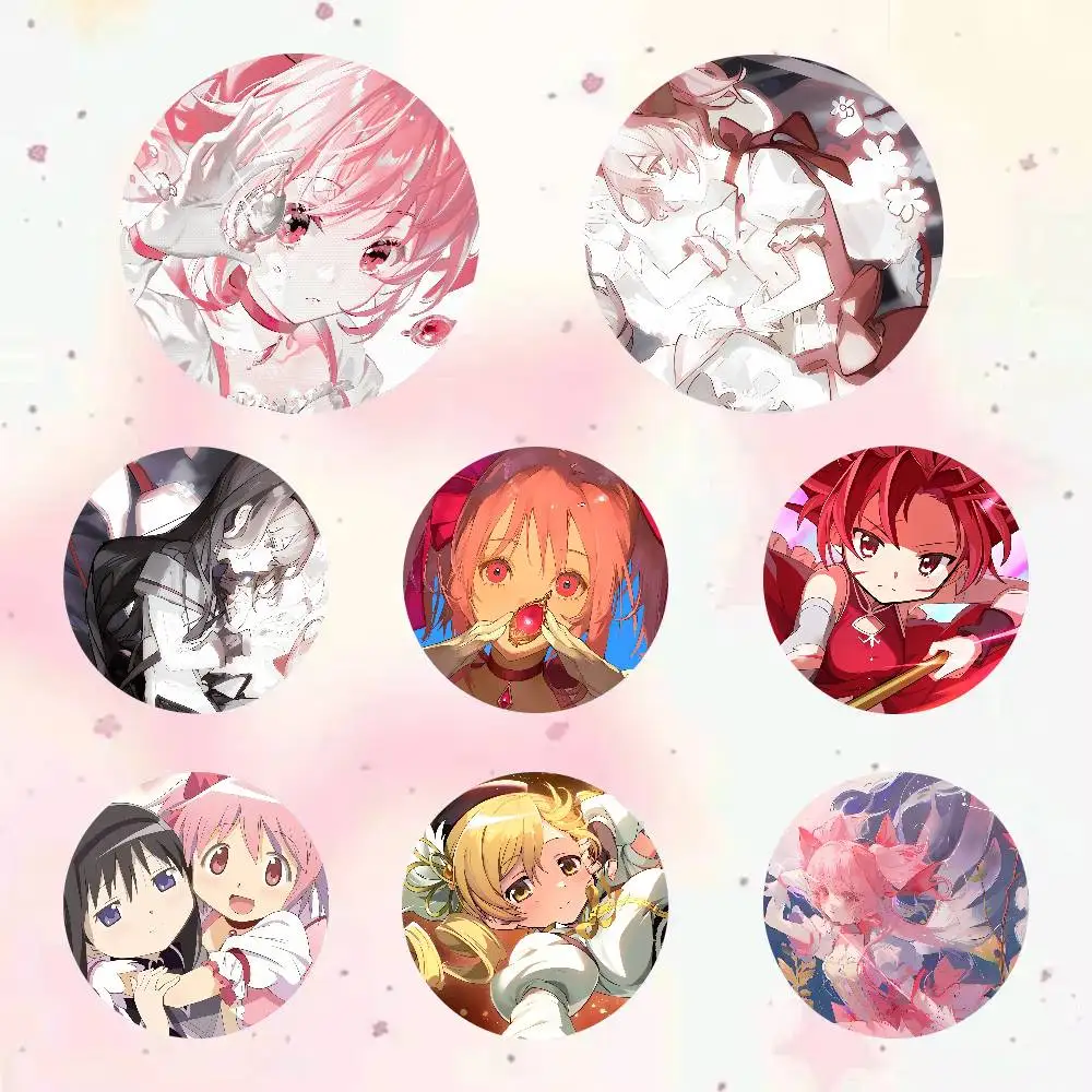 Broches Anime Puella Magi Madoka Magica, badges mignons de dessin animé, épingles de revers pour vestes et jeans, accessoires cadeaux