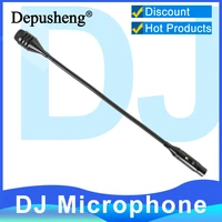 Depusheng micrófono de DJ dinámico profesional con interruptor para mezclador micrófono de disco dedicado para gritar barra KTV micrófono de DJ de cuello de cisne