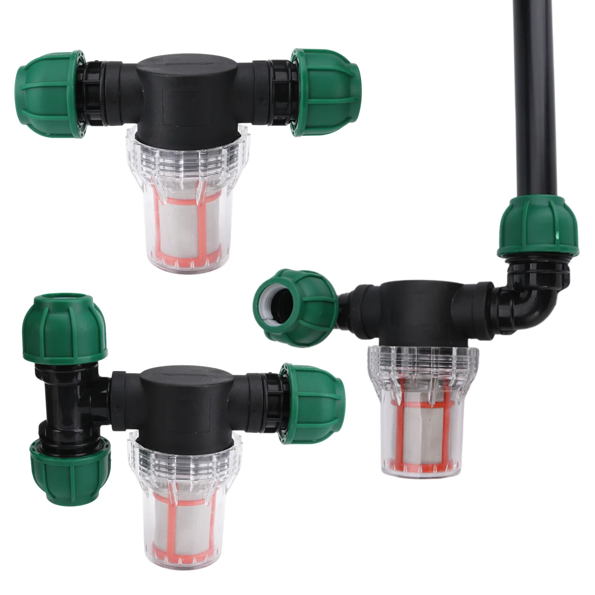 

20/25/32mm PE Pipe Quick Connector Filter Garden Drip Irrigation Hose Filter Agricultural Greenhouses Watering Pipe Connector