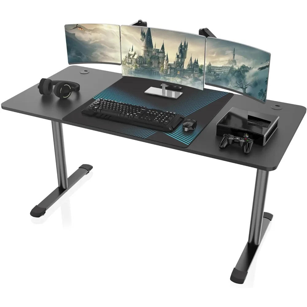 Gaming Desk,60 Inches Large Gaming Computer Desk PC Table Desk Laptop Workstation,Free Mouse Pad for Home Office