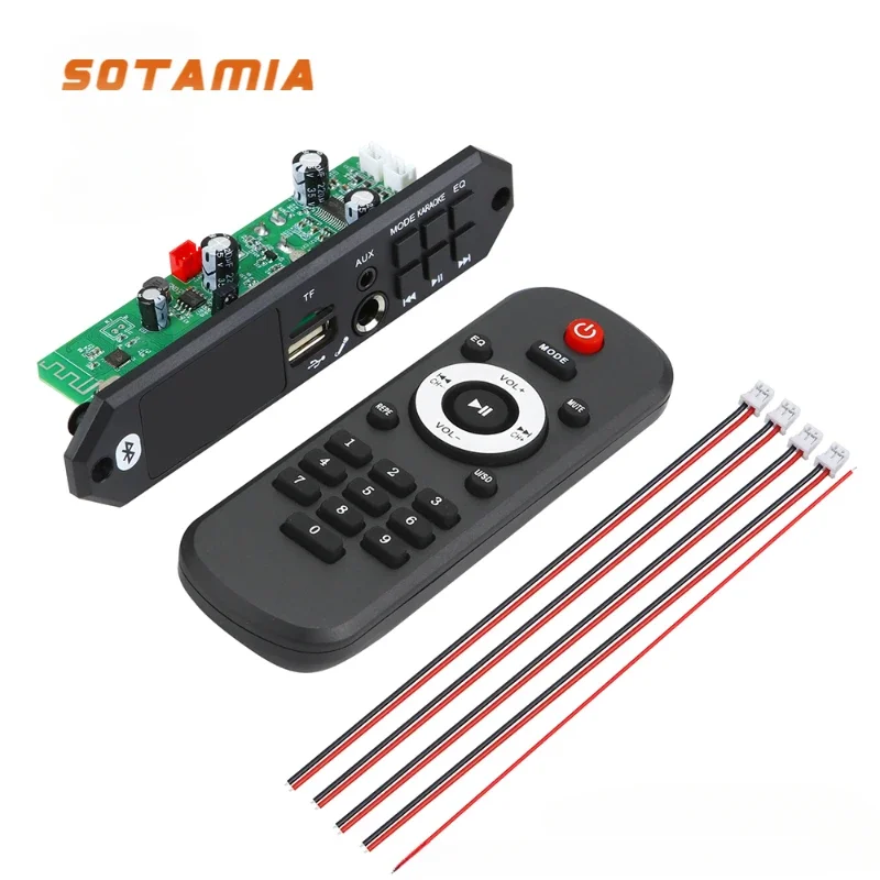 

SOTAMIA Bluetooth Amplifier Board 2x40W Hifi Stereo Mini Amp Karaoke MP3 Decoding Board Lossless Decoder Support Microphone