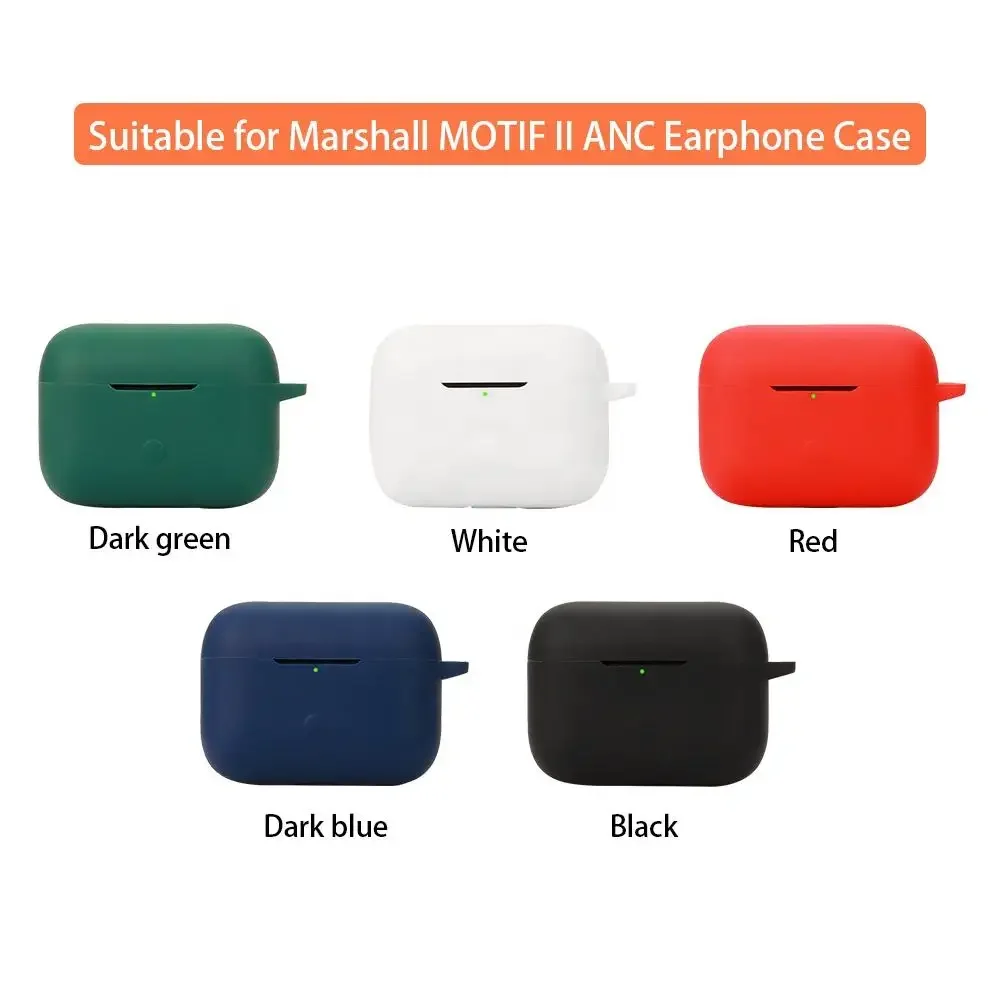 for Marshall MOTIF II ANC Case Earphone Protective Cover MOTIF 2 Anti-fall Soft Silicone Wireless Bluetooth Earbuds