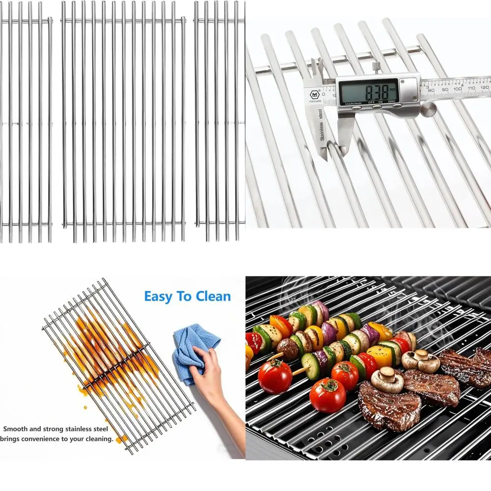 

8mm Stainless Steel Cooking Grates Replacement for Gas Grill Models 243648 Series, 36DBQAR, 36EBQAR, 36DBQ, 48DBQAR, 48DBQR, 48D