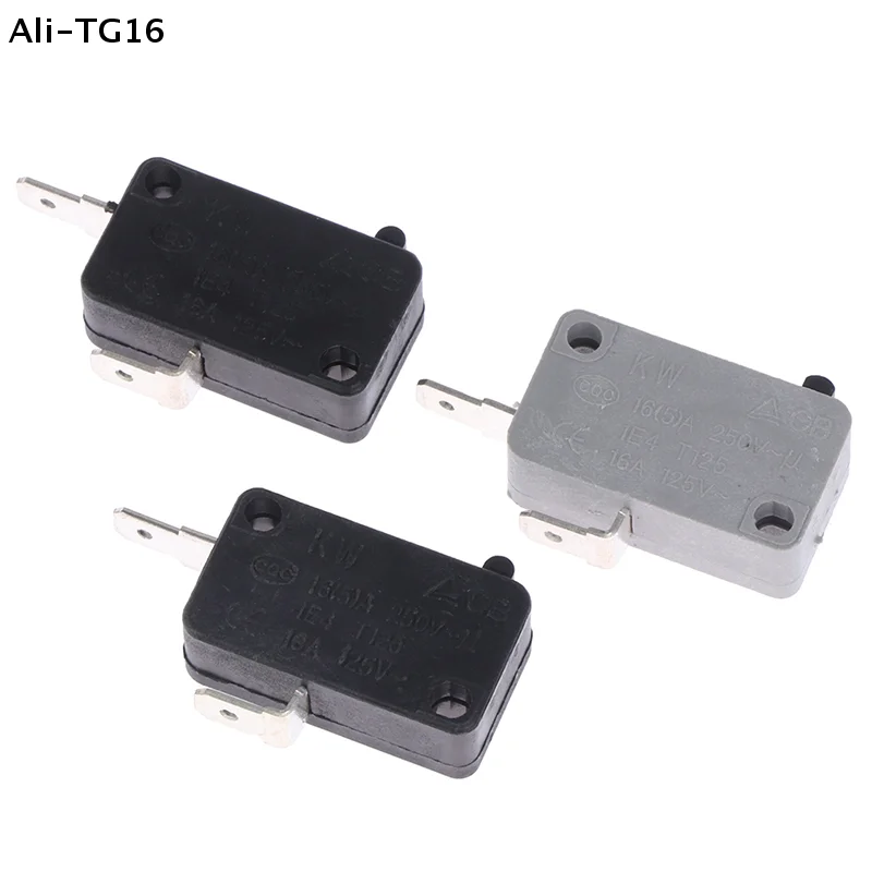 (YY)2Pcs 2025 New KW16(5)A 250VAC Microwave Oven Door Micro Normally Open Normally Close Switch Door Interlock