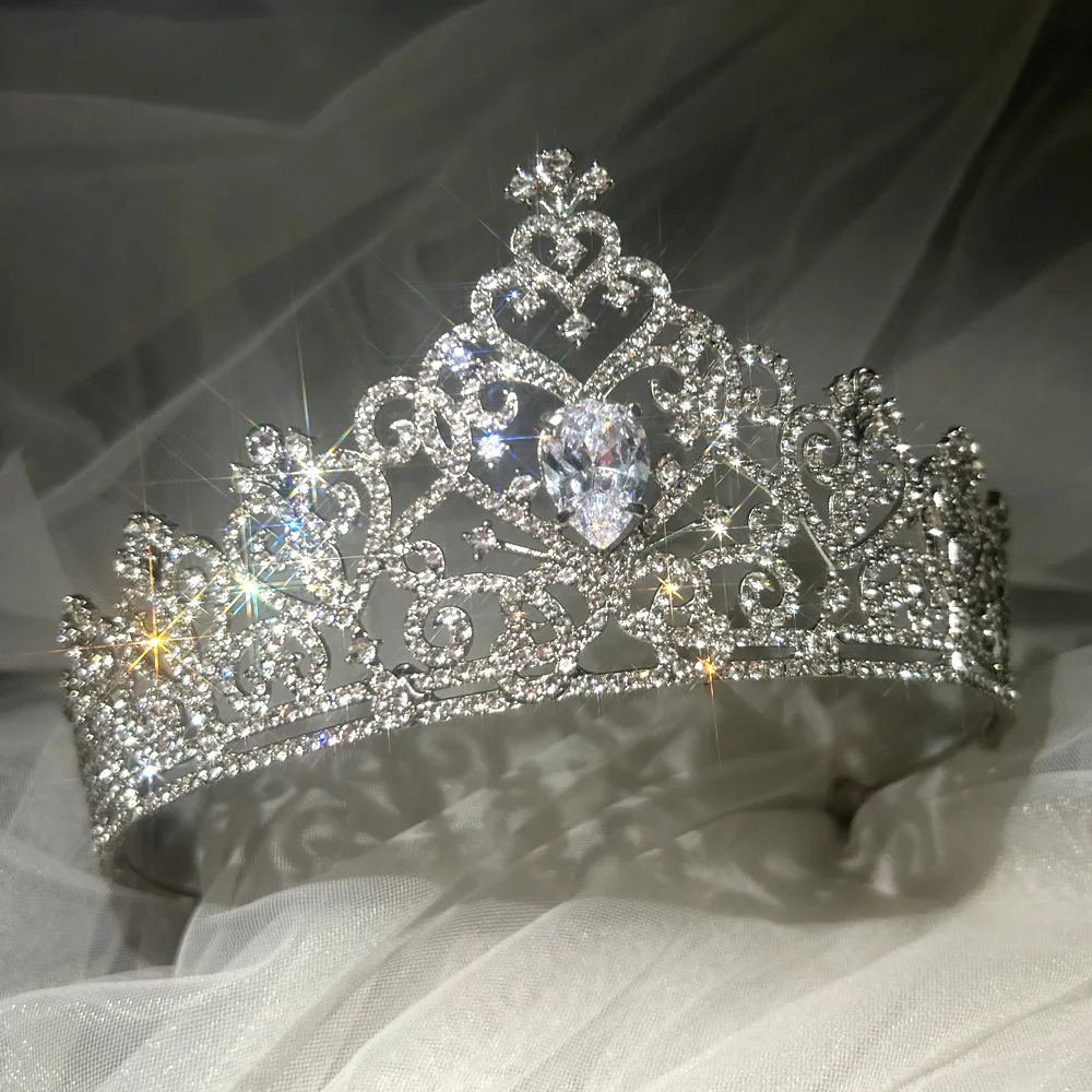 CC التيجان والتيجان اكسسوارات الزفاف النساء Hairwear الزفاف Headbands المشاركة الشعر الحلي قطرة الماء شكل تاج HS27