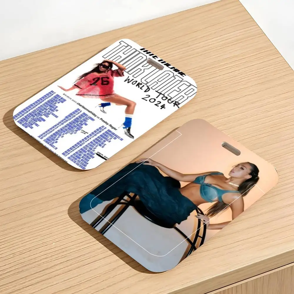 T-Tate McRae Singer ID Card Holder Lanyard Covers Women Men Work Permit Holder Students Kids Bus Cards Case