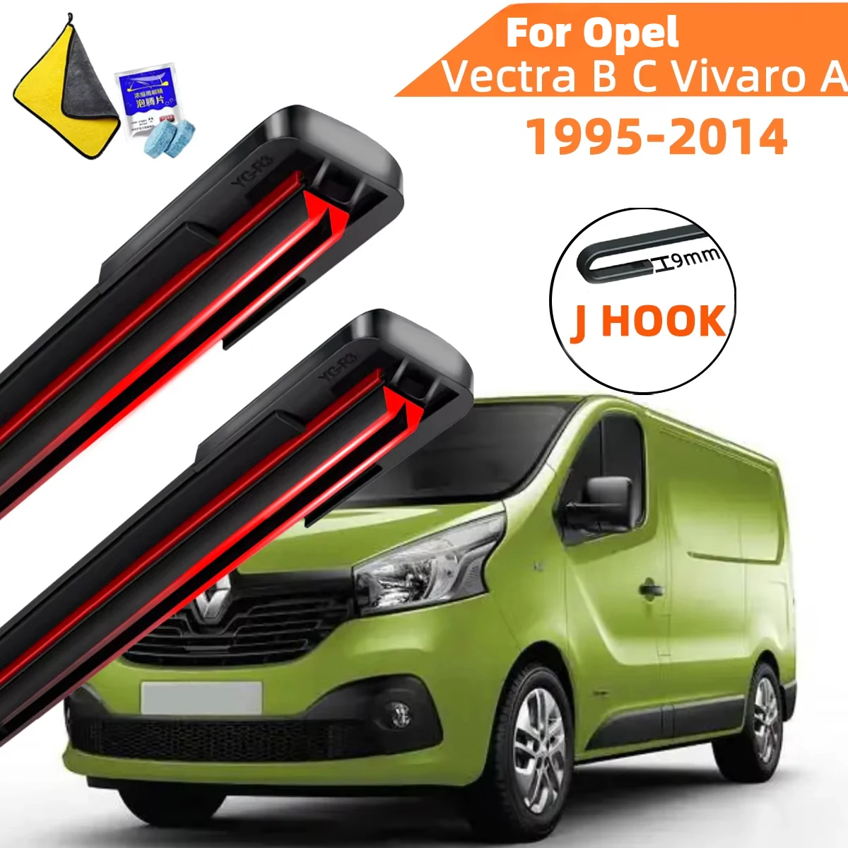 

Double Rubber Car Wipers for Opel Vectra B C Vivaro A Front Blade Brushes Cutter Automobiles Accessorie Windscreen Wear Wiper