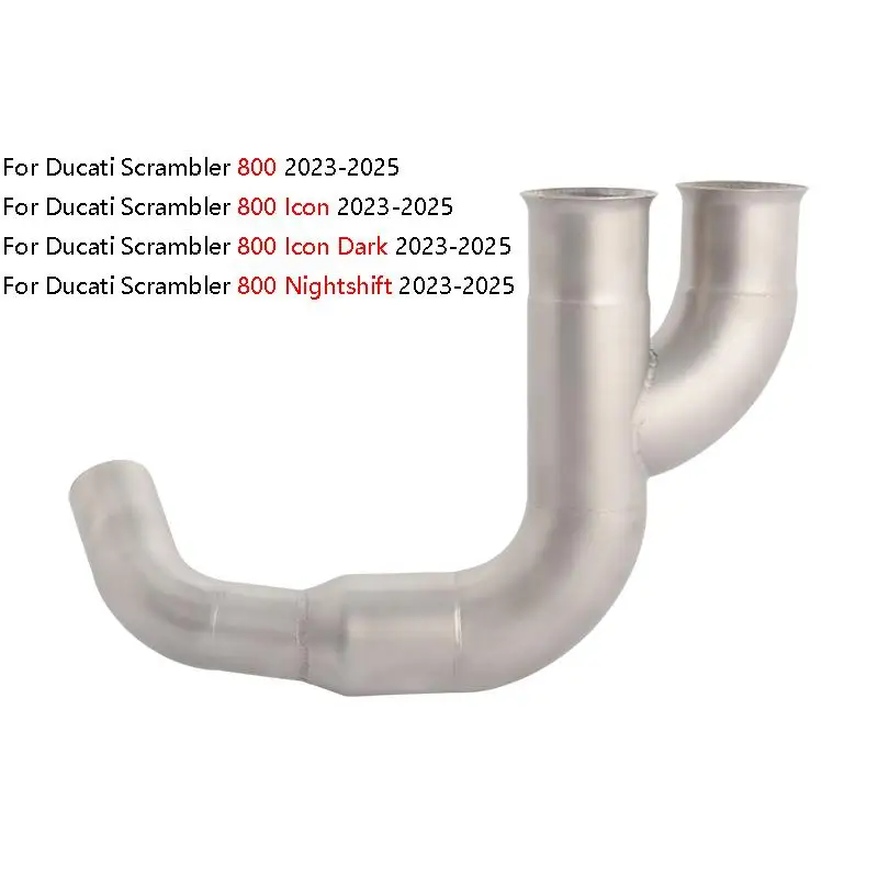 

For Ducati Scrambler 800 800Icon Dark 800 Nightshift 2023-2025 Motorcycle Exhaust Mid Link Pipe Relpace Original Stainless Steel