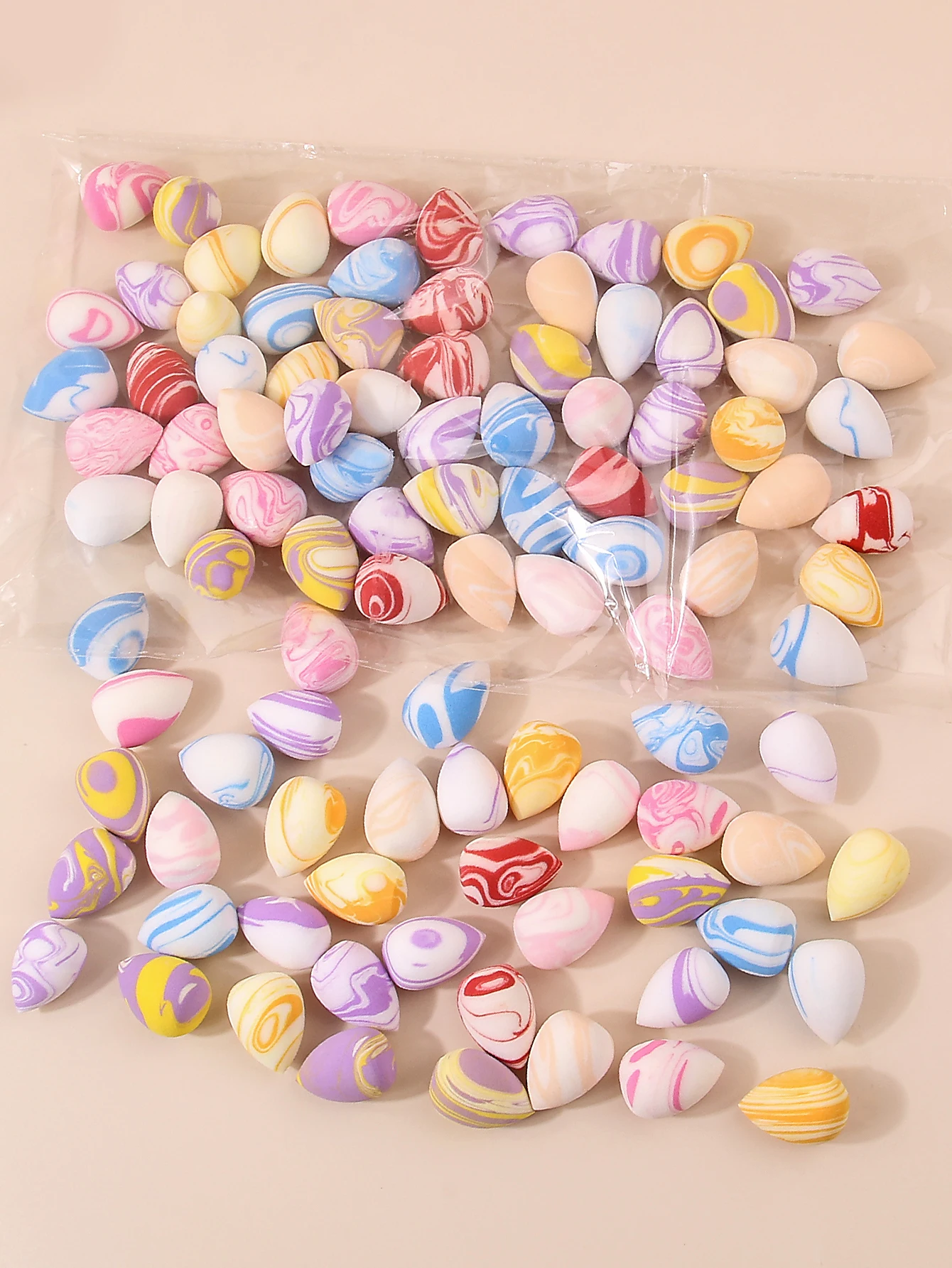 Esponjas de maquillaje de dulces, juego de mezcla de arcoíris para base y corrector, regalo de vacaciones para niñas, 10/20/25/50/100 Uds.