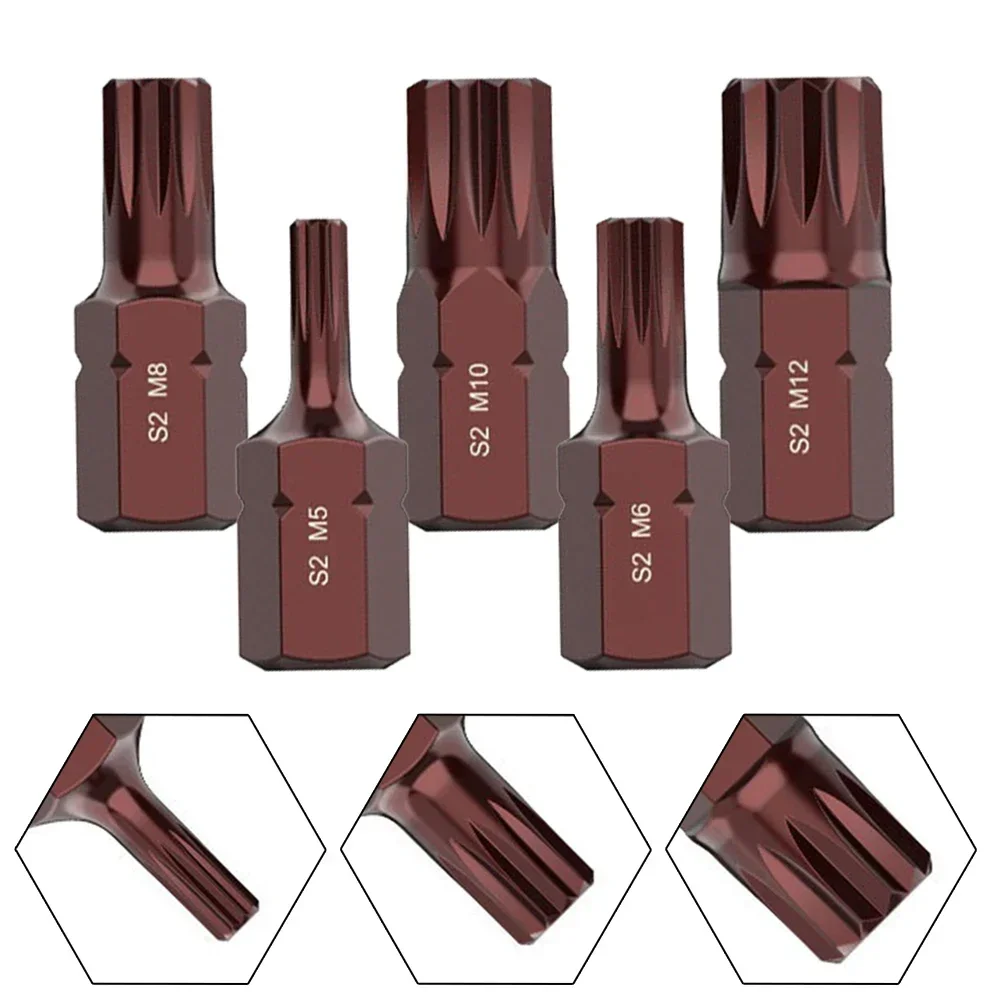 1pc Screwdriver Bit 30mm Star Head M5/M6/M8/M10/10mm Hex Shank Magnetic Bit For Electric Impact Screwdriver Tools Parts