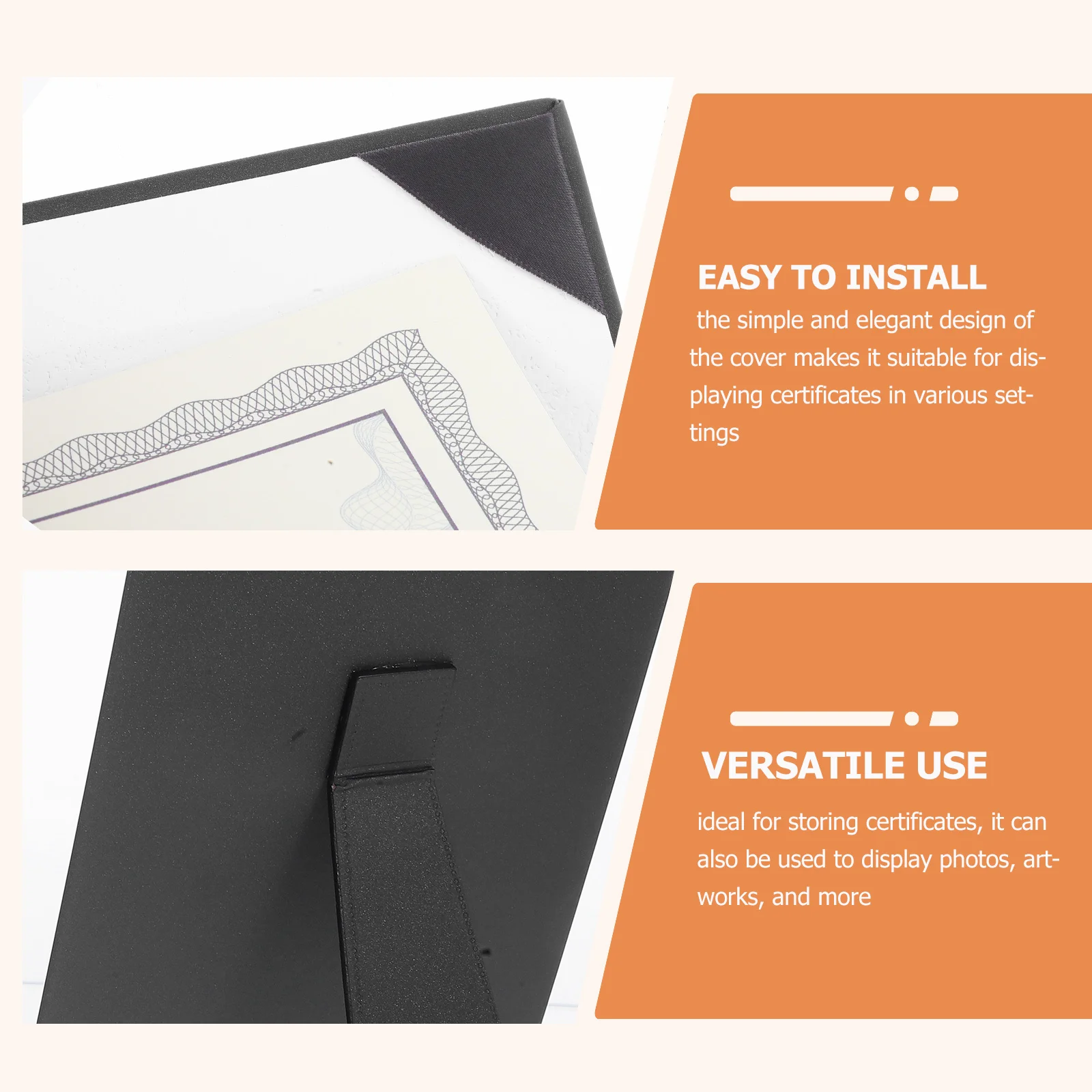 Waterproof Certificate Degree Covers Elegant Diploma Frames for Graduation Diplomas Photos Artworks Display and Storage