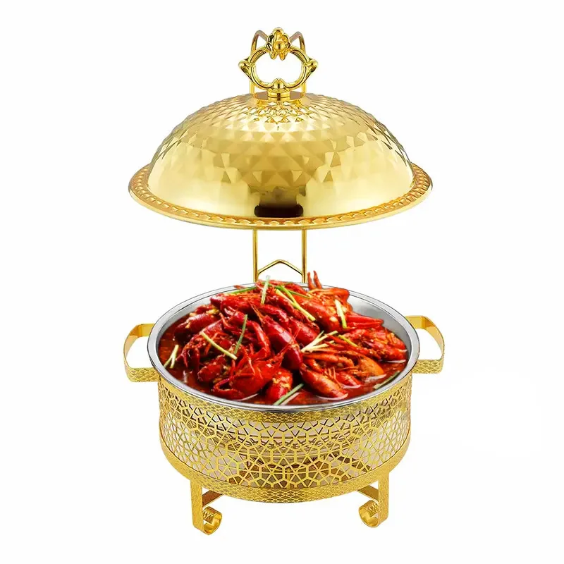 

Golden Insulation Furnace Stainless Steel Buffet Furnace Hotel Kitchenware