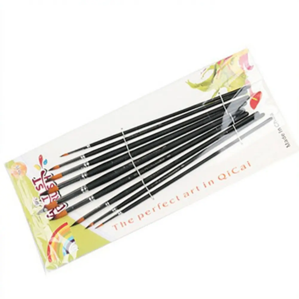 Artist Nylon Bristle Painting Brushes For Weizhuang Art Supplies Versatile Flat Round Tip Set For Student Watercolor