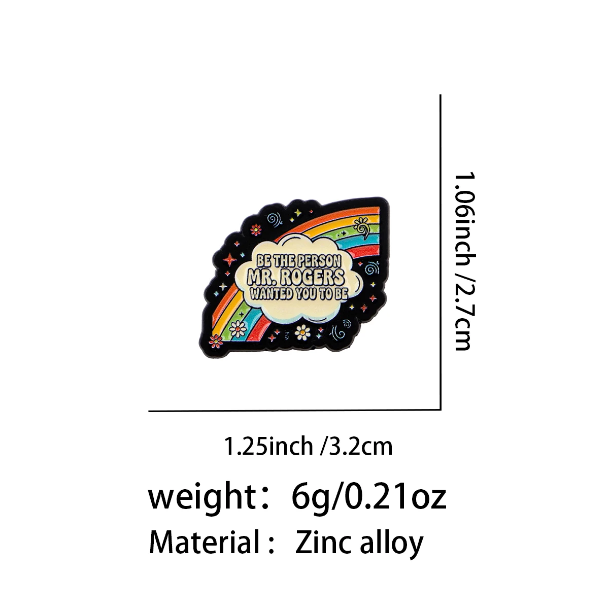 BE THE PERSON WANTED YOU TO BE Enamel Pin Rainbow Brooch Lapel Pins Badge on Backpack Clothing Accessories Fashion Jewelry Gifts
