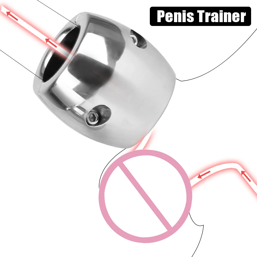 448-833g Heavy Stainless Steel 30-60mm Penis Ring for Men Cock Exerciser Scrotum Lock Testis Stretcher Sex Toys Male Masturbator