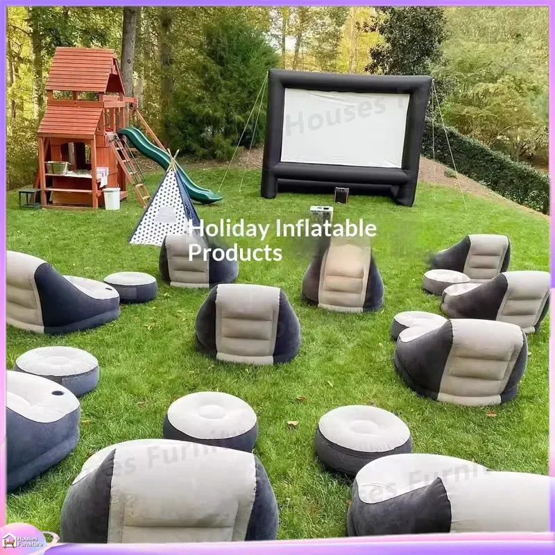 Pantalla de Proyección Inflable Grande, Resistente al Agua y al Viento, para Cine al Aire Libre, Campamentos, Fiestas, Pantalla Portátil
