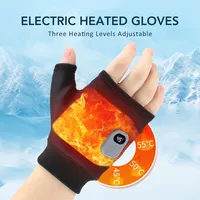 3 Levels Electric Heated Gloves Rechargeable 360° Heating Thermal Heated Gloves Windproof Hand Warmer for Outdoor Hiking Cycling