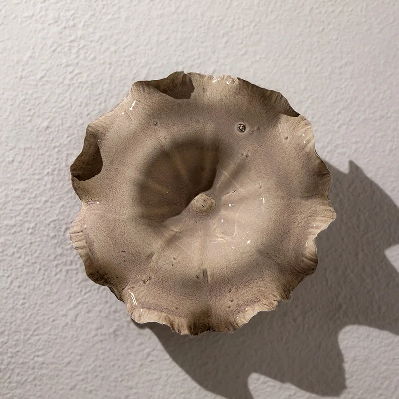 زخرفة طبق فاكهة سيراميك صيني جديد، خزانة مشروبات لغرفة المعيشة، ديكور منزلي ناعم، تخزين مزجج مصنوع يدويًا #2