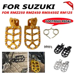 For Suzuki RMZ250 RMZ450 RMX450Z RM125 RM-Z250 RMZ 250 450 Z RM 125 Motorcycle Accessories Footrest Footpegs Foot Pegs Pedal