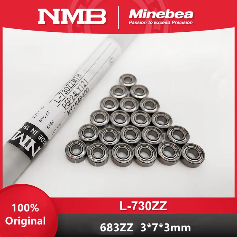 Original NMB bearing L-730ZZ 3*7*3mm 683ZZ miniature ball bearings 3x7x3 mm