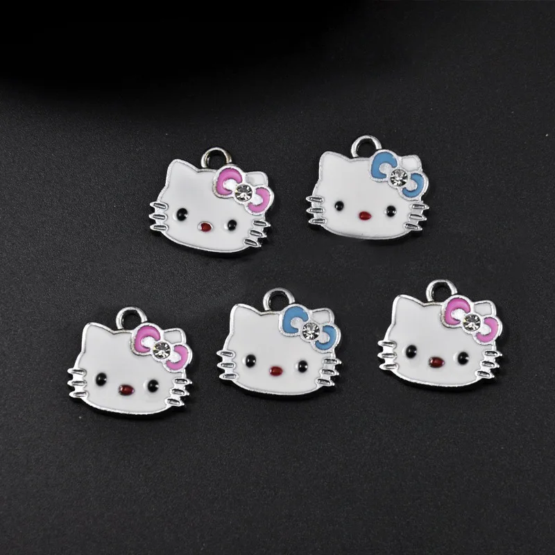 Sanrio Hello Kitty DIY Oil Dropping Jewelry Accessories Small Pendant Alloy Multicolor Jewelry Pendant Manufacturer Wholesale