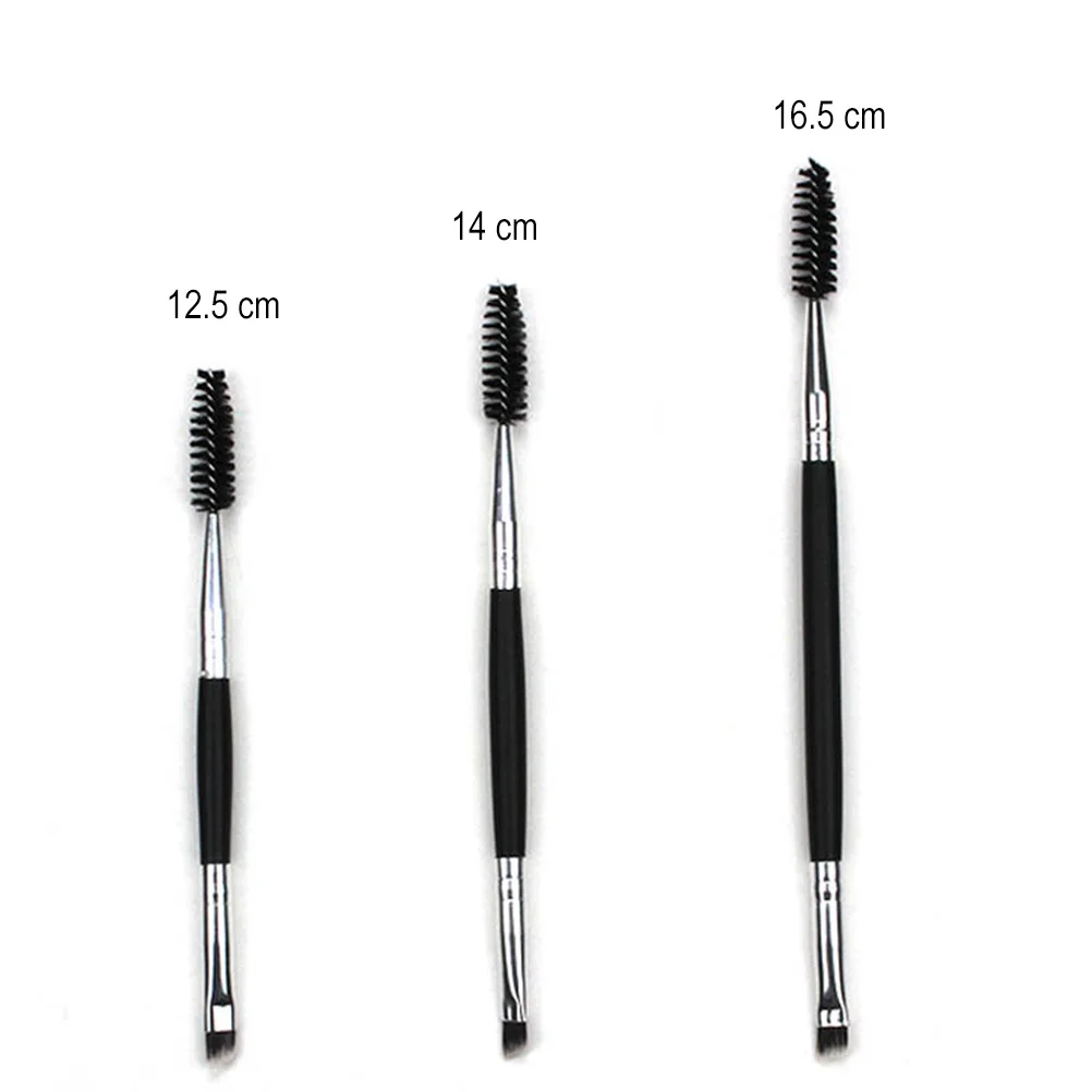 3pcs Eyebrow Black Professional Makeup For Eyebrow Spiral Eyelash Women Beauty Tool Mascara Brush Eyelash Brush