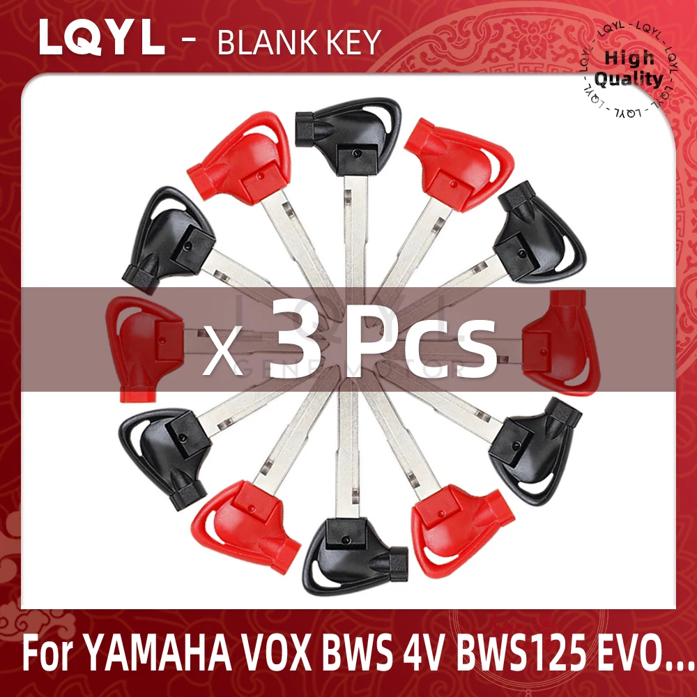 3Pcs Motorcycle Key Uncut Blank Replacement Keys For YAMAHA Magnet Anti-theft Lock VOX BWS 4V BWS125 VOX50 GTR125 JOG EVO SMAX