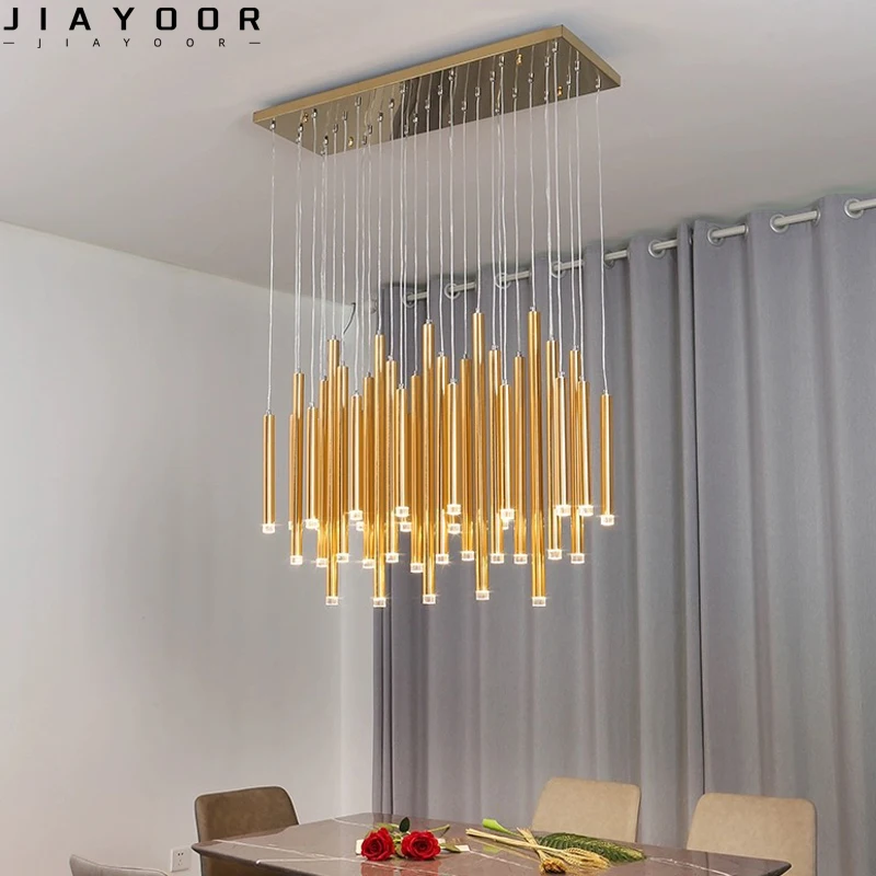 

2023 Modern Home Decoration, Luxury Metal Tube LED Ceiling, Dining Room, Ceiling LampIndoor LightingStairsAtticCeiling Lamp