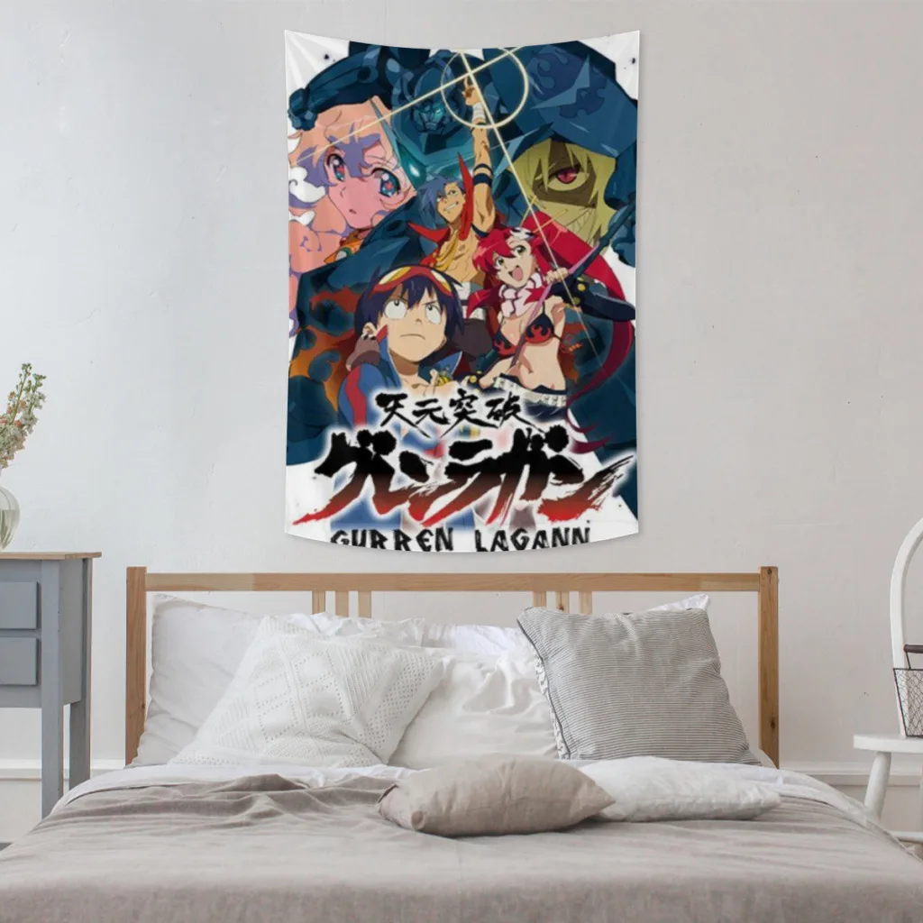 Tengen Toppa Gurren-Lagann Fabric Tapestry    for Wall Bedroom Room Decorating Items