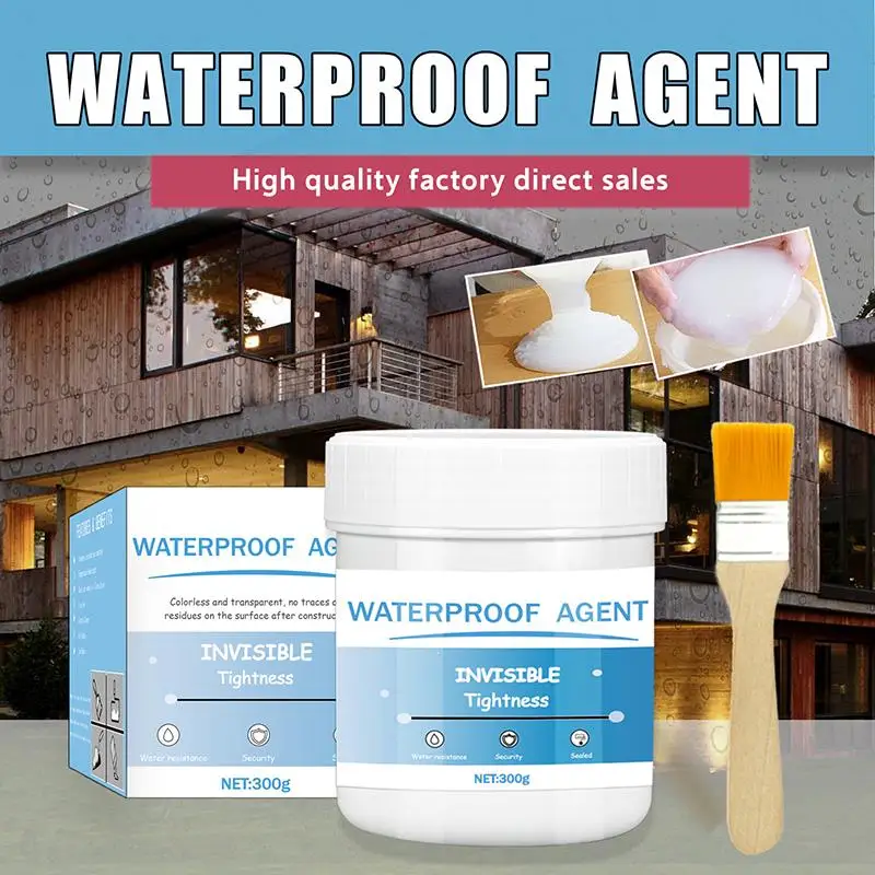 Transparent Waterproof Agent Sealing Coating Invisible Paste Glue With Brush Repair Leak-Free Glue Adhesive Strong Sealant